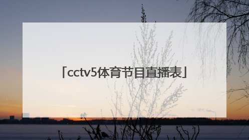 「cctv5体育节目直播表」央视五套体育节目直播表